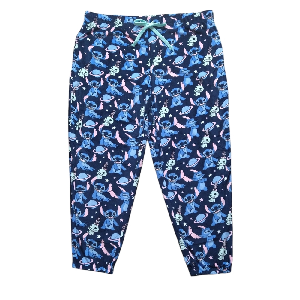 Women's Sleep Jogger Pants w Pockets Lilo and Stitch Size XL.
